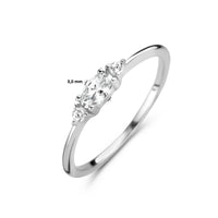 vDam Ring Trilogie Zirkonia Zilver Gerhodineerd 1335014 Maat 16½