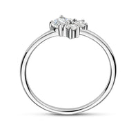 vDam Ring Trilogie Zirkonia Zilver Gerhodineerd 1335390 Maat 16½