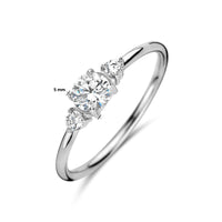 vDam Ring Trilogie Zirkonia Zilver Gerhodineerd 1335517 Maat 19
