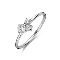 vDam Ring Trilogie Zirkonia Zilver Gerhodineerd 1335527