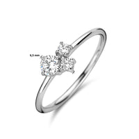 vDam Ring Trilogie Zirkonia Zilver Gerhodineerd 1335529 Maat 19