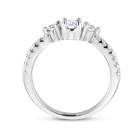 vDam Ring Trilogie Zirkonia Zilver Gerhodineerd 1336080 Maat 18½