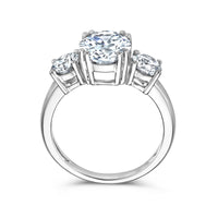 vDam Ring Trilogie Zirkonia Zilver Gerhodineerd 1336633 Maat 17¾