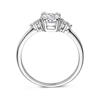 vDam Ring Trilogie Zirkonia Zilver Gerhodineerd 1336718 Maat 16