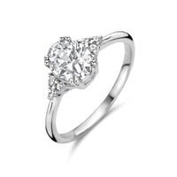 vDam Ring Trilogie Zirkonia Zilver Gerhodineerd 1336719