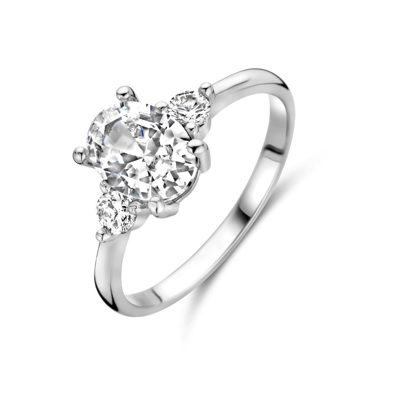 vDam Ring Trilogie Zirkonia Zilver Gerhodineerd 1338076