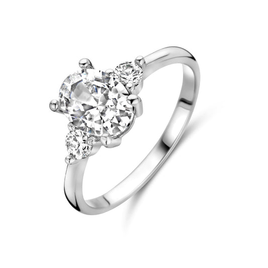 vDam Ring Trilogie Zirkonia Zilver Gerhodineerd 1338079