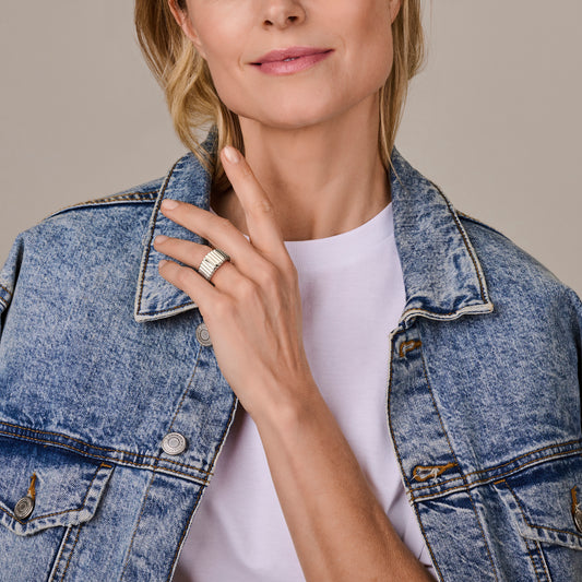 vDam Ring Tubogas Zilver Gerhodineerd 1339489 Maat 16½