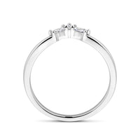 vDam Ring V Zirkonia Zilver Gerhodineerd 1339035 Maat 16