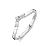 vDam Ring V Zirkonia Zilver Gerhodineerd 1339038