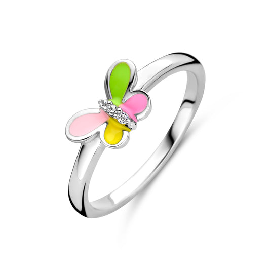 vDam Ring Vlinder Zirkonia Zilver Gerhodineerd 1340373