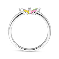 vDam Ring Vlinder Zirkonia Zilver Gerhodineerd 1337757 Maat 15½
