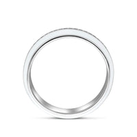 vDam Ring Wit Emaille En Zirkonia Zilver Gerhodineerd 1338708 Maat 16½