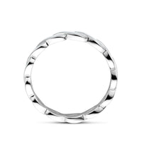 vDam Ring Wit Emaille Zilver Gerhodineerd 1338694 Maat 17¾