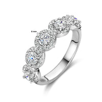 vDam Ring Zikonia Halo Zilver Gerhodineerd 1336756 Maat 19