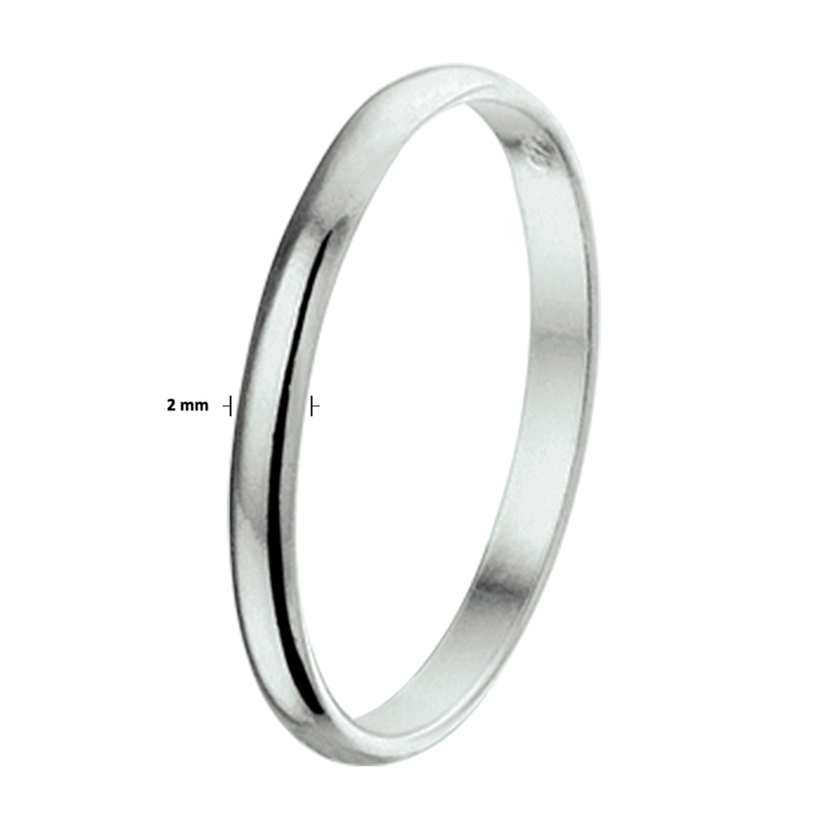 vDam Ring Zilver Gerhodineerd 1326586 Maat 18