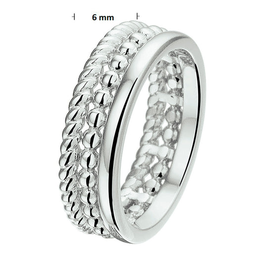 vDam Ring Zilver Gerhodineerd 1328483 Maat 16
