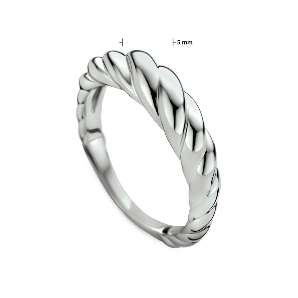 vDam Ring Zilver Gerhodineerd 1334436 Maat 17¾