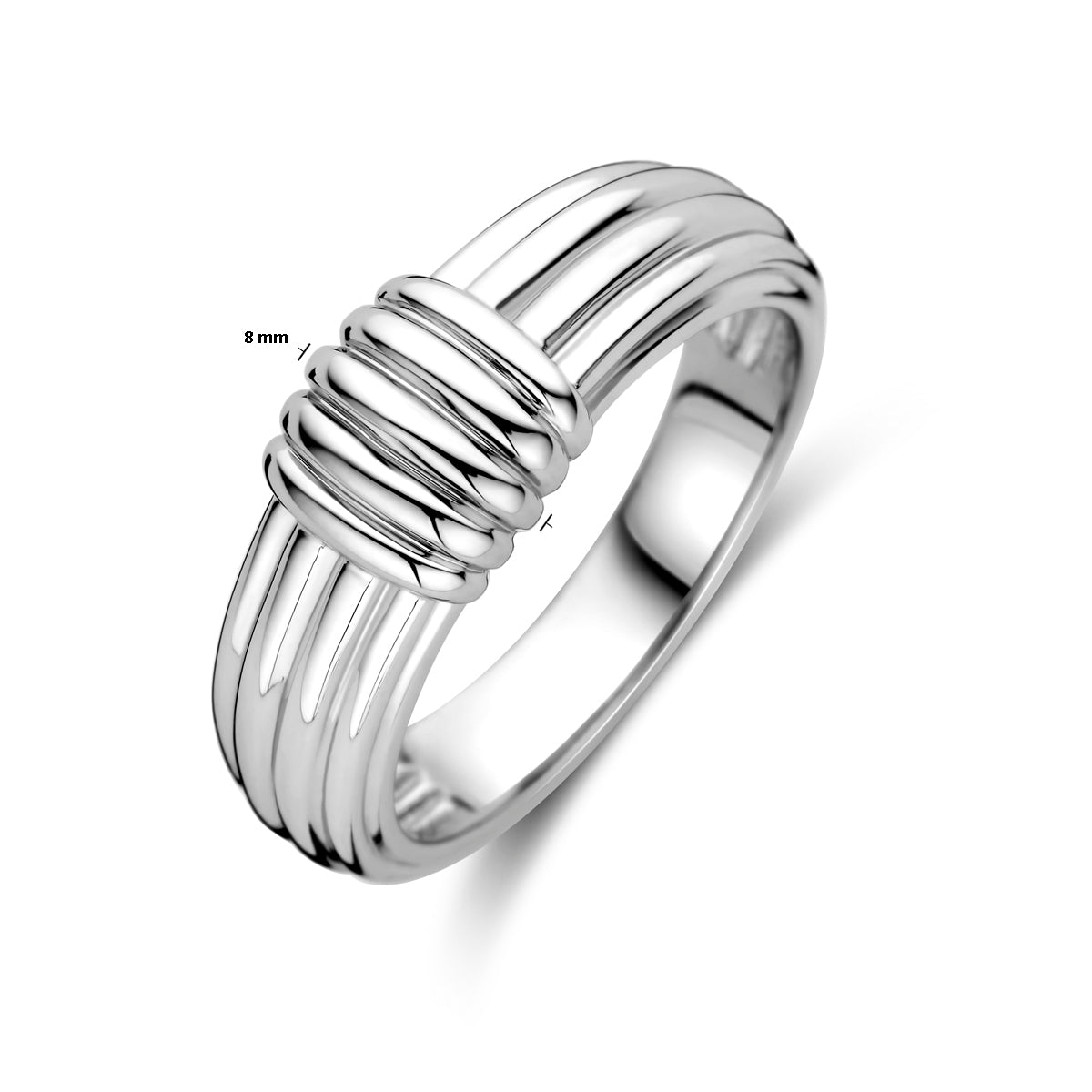 vDam Ring Zilver Gerhodineerd 13392Maat 19 Maat 19