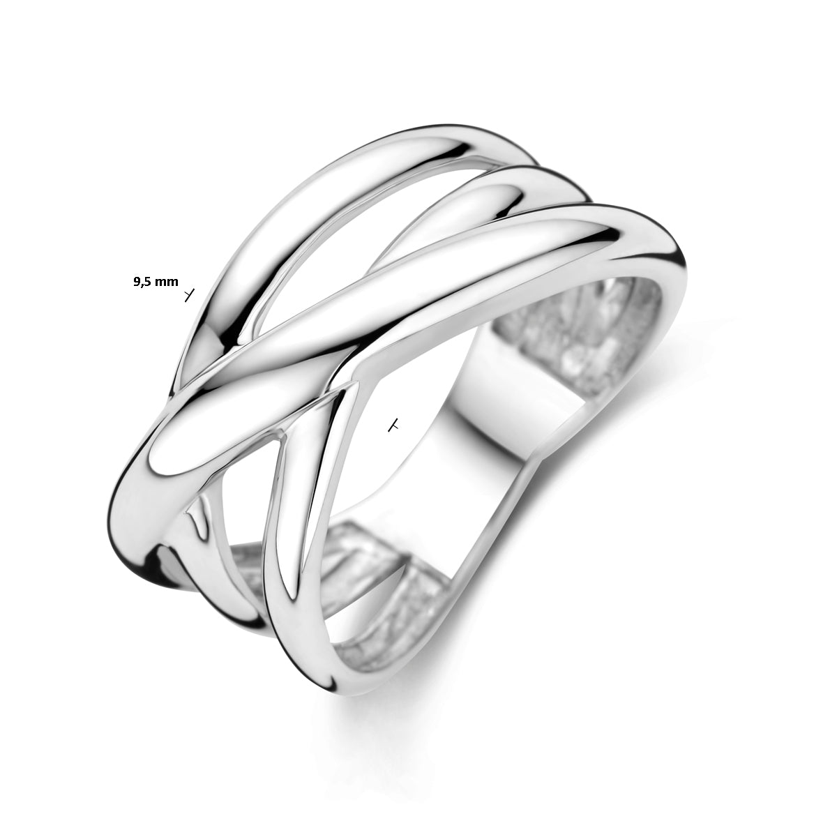 vDam Ring Zilver Gerhodineerd 1339426 Maat 17¼