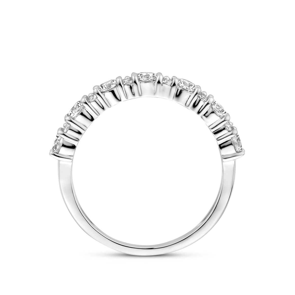 vDam Ring Zirkonia 3,0 Mm Zilver Gerhodineerd 1339742 Maat 18½