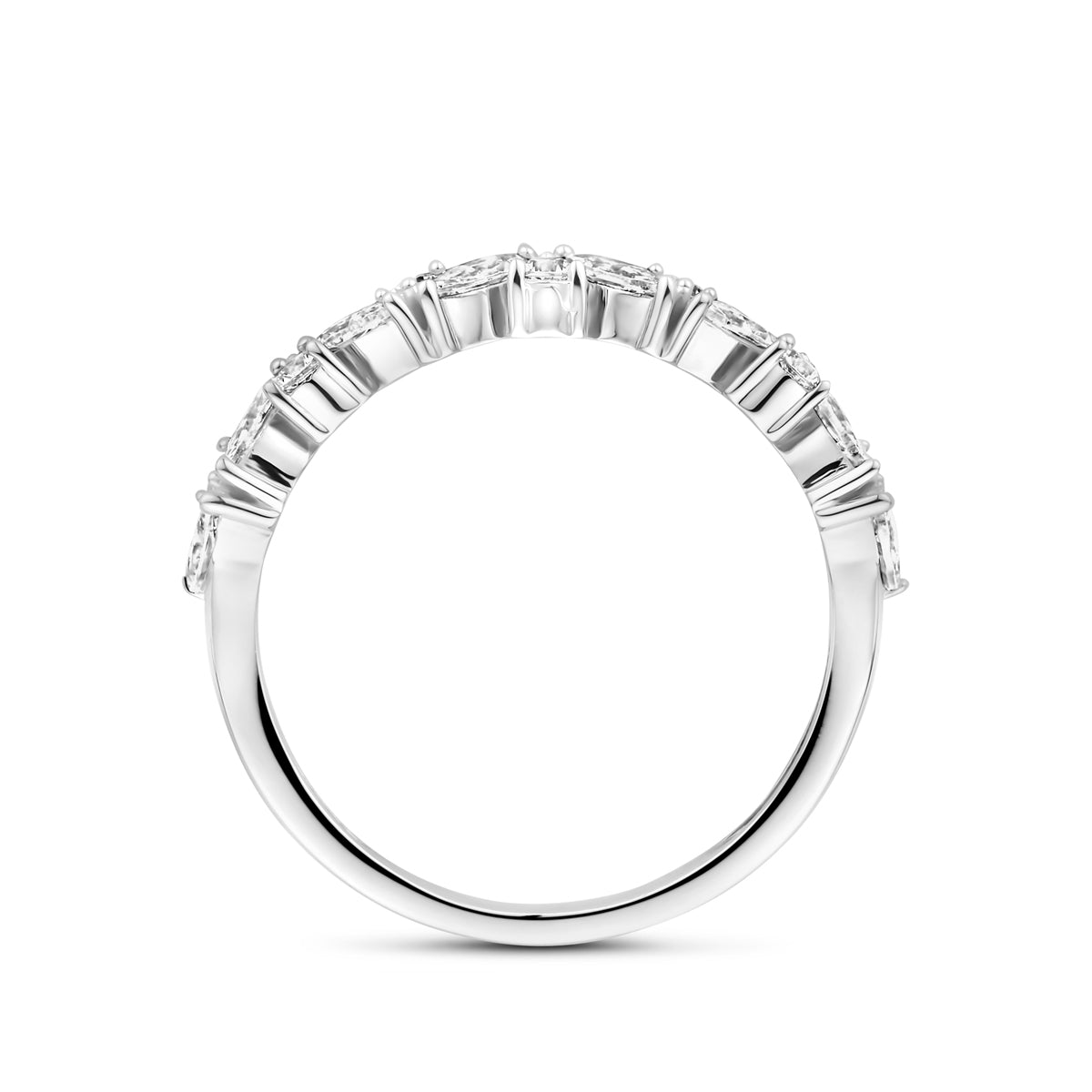 vDam Ring Zirkonia 3,5 Mm Zilver Gerhodineerd 1339820 Maat 18½