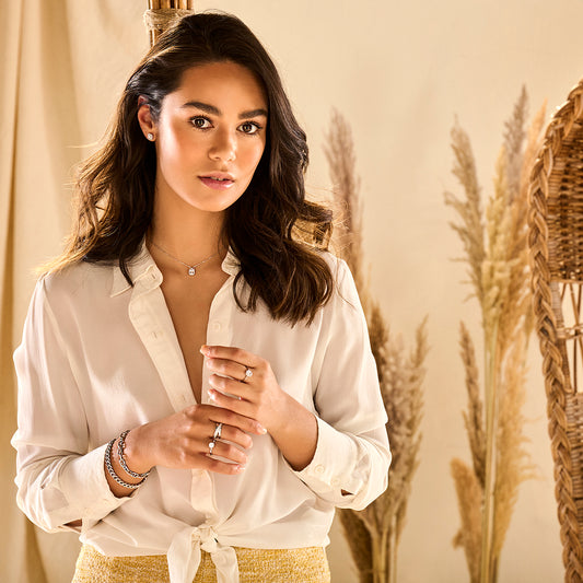 vDam Ring Zirkonia Halo Zilver Gerhodineerd 1335365 Maat 16