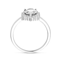 vDam Ring Zirkonia Halo Zilver Gerhodineerd 1339155 Maat 17¼