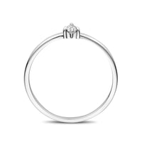 vDam Ring Zirkonia Hartje Zilver Gerhodineerd 1339917 Maat 17¼