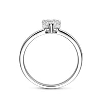 vDam Ring Zirkonia Hartje Zilver Gerhodineerd 1341754 Maat 17¾