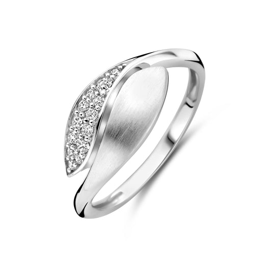 vDam Ring Zirkonia Poli/mat 8,5 Mm Zilver Gerhodineerd 1339824