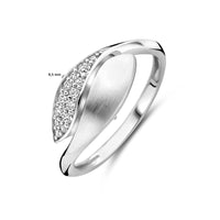 vDam Ring Zirkonia Poli/mat 8,5 Mm Zilver Gerhodineerd 1339824 Maat 17¼