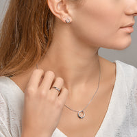 vDam Ring Zirkonia Poli/mat Zilver Gerhodineerd 1329925 Maat 17¾