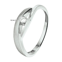 vDam Ring Zirkonia Poli/mat Zilver Gerhodineerd 1332885 Maat 18½