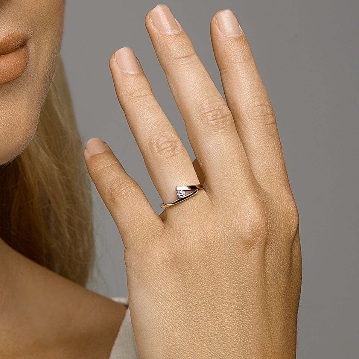 vDam Ring Zirkonia Poli/mat Zilver Gerhodineerd 1332910 Maat 18½