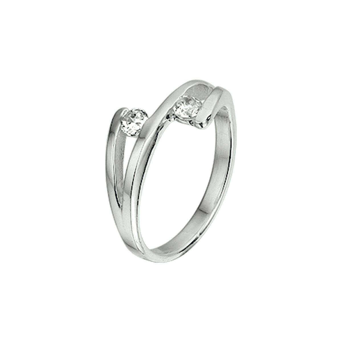 vDam Ring Zirkonia Zilver Gerhodineerd 1325476