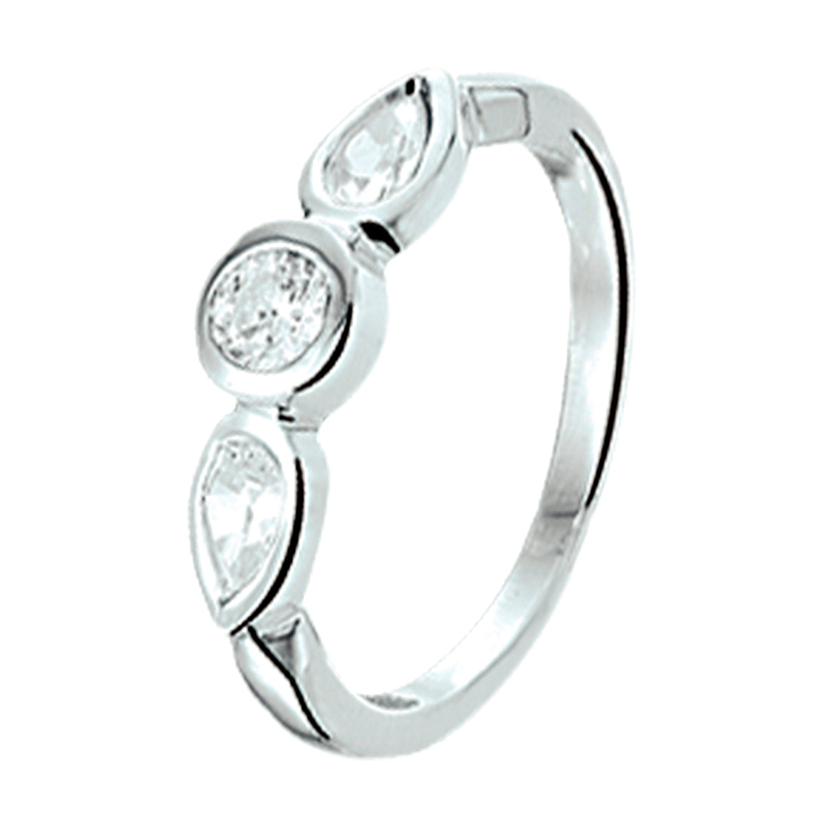 vDam Ring Zirkonia Zilver Gerhodineerd 1325490