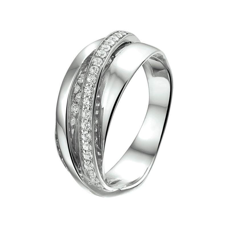 vDam Ring Zirkonia Zilver Gerhodineerd 1328549