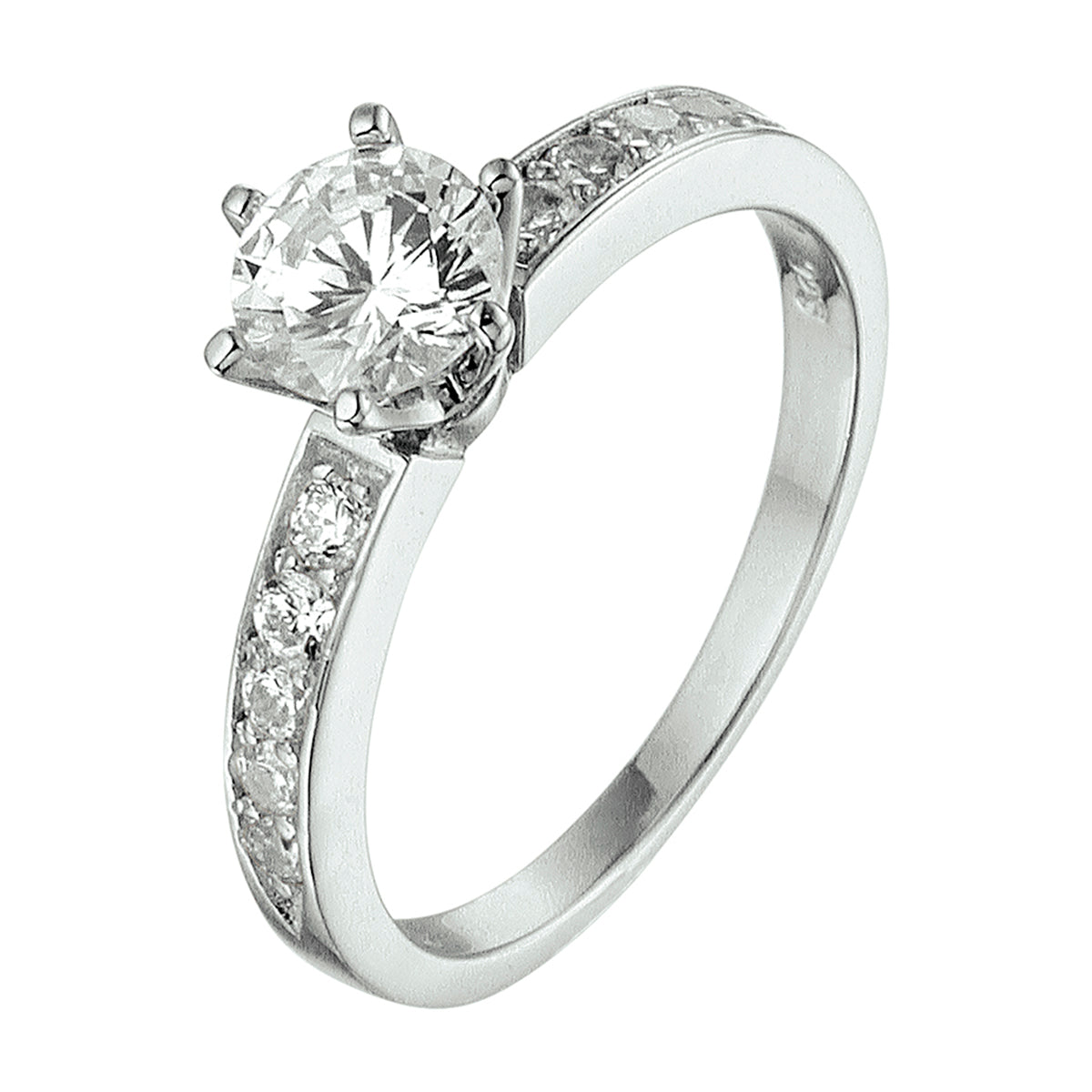 vDam Ring Zirkonia Zilver Gerhodineerd 1328560