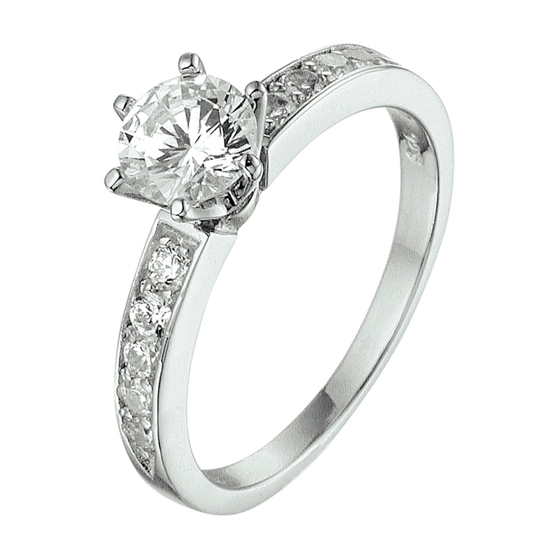 vDam Ring Zirkonia Zilver Gerhodineerd 1328560