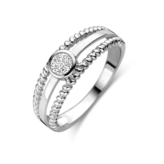 vDam Ring Zirkonia Zilver Gerhodineerd 1340172