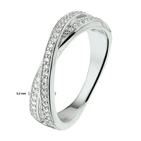 vDam Ring Zirkonia Zilver Gerhodineerd 1329289 Maat 17¾