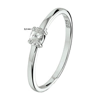 vDam Ring Zirkonia Zilver Gerhodineerd 1330194 Maat 16