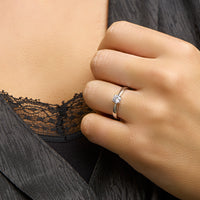 vDam Ring Zirkonia Zilver Gerhodineerd 1330229 Maat 18½