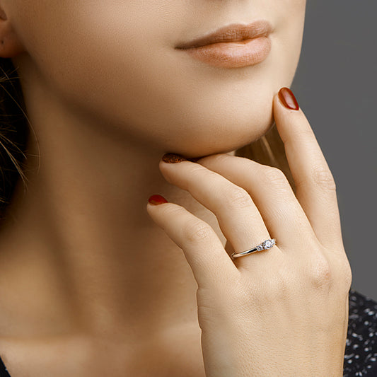 vDam Ring Zirkonia Zilver Gerhodineerd 1332176 Maat 16½