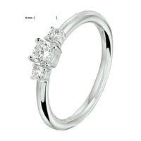 vDam Ring Zirkonia Zilver Gerhodineerd 1332180 Maat 19