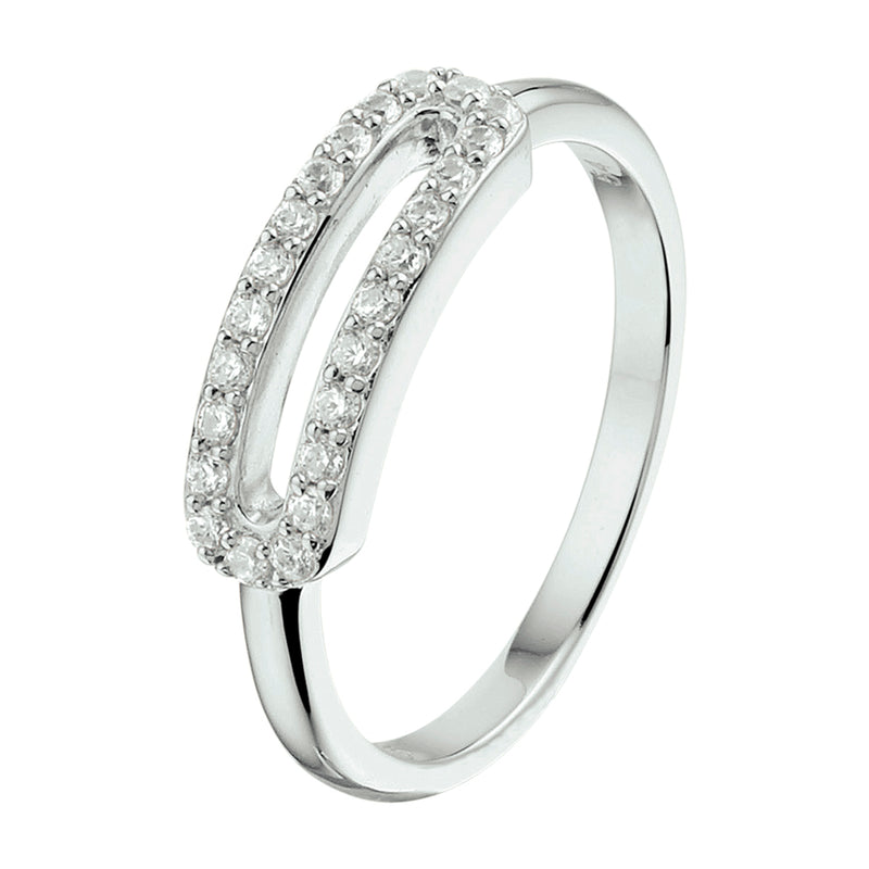 vDam Ring Zirkonia Zilver Gerhodineerd 1332594