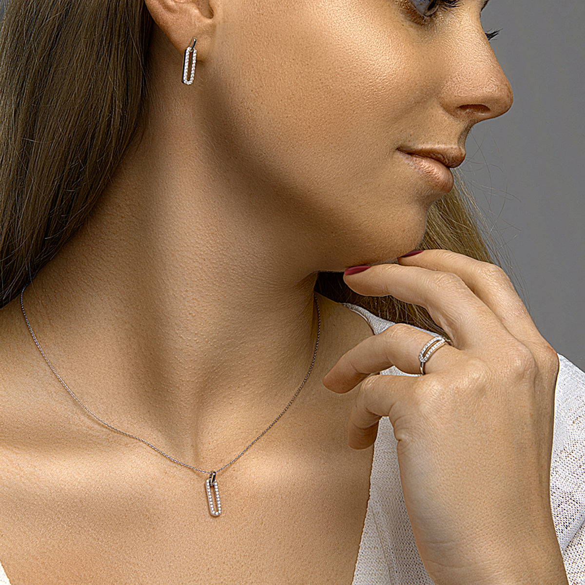 vDam Ring Zirkonia Zilver Gerhodineerd 1332594 Maat 16½