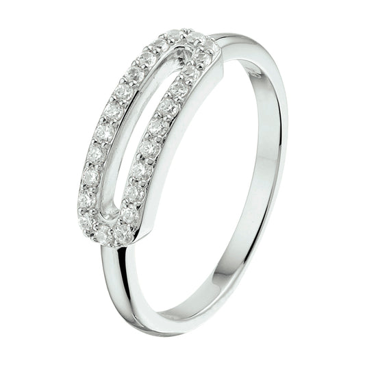 vDam Ring Zirkonia Zilver Gerhodineerd 1332596