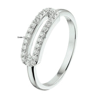 vDam Ring Zirkonia Zilver Gerhodineerd 1332596 Maat 17¾